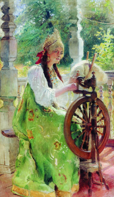 За прялкой (схема)