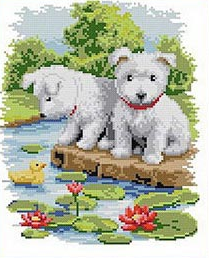 7318 Рыбаки (алмазная мозаика)