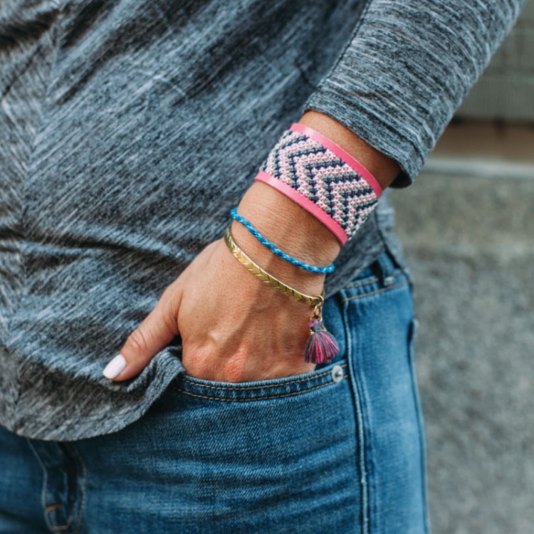 Заготовка для вышивания браслета Chevron & Diamonds