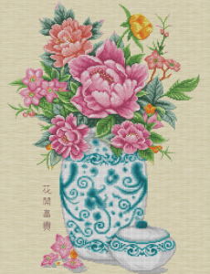 LEA-57B Peony in Vase