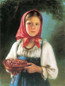 Девочка с ягодами (схема)