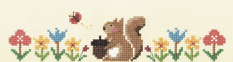 2860501 Набор для вышивания сумочки Белка с жёлудем