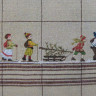 6025 Skiers Tablecloth Скатерть Лыжники