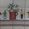 6025 Skiers Tablecloth Скатерть Лыжники