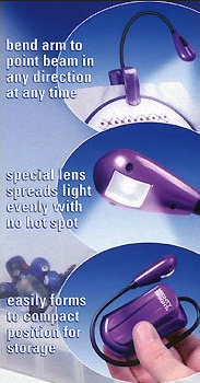 Мини-лампа "клипса" с одним светодиодом, фиолетовая