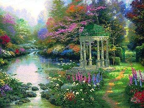 51306 Garden of Prayer (частичная вышивка)