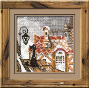 №610 Город и кошки. Зима