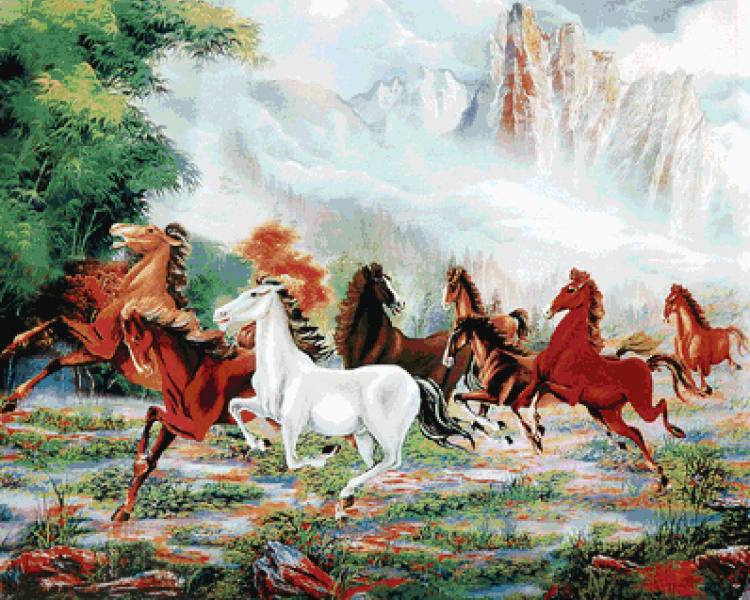 CX-EV-OTH02 Бегущие лошади
