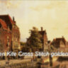 1413. Figures by a Canal in a Dutch Town (схема)