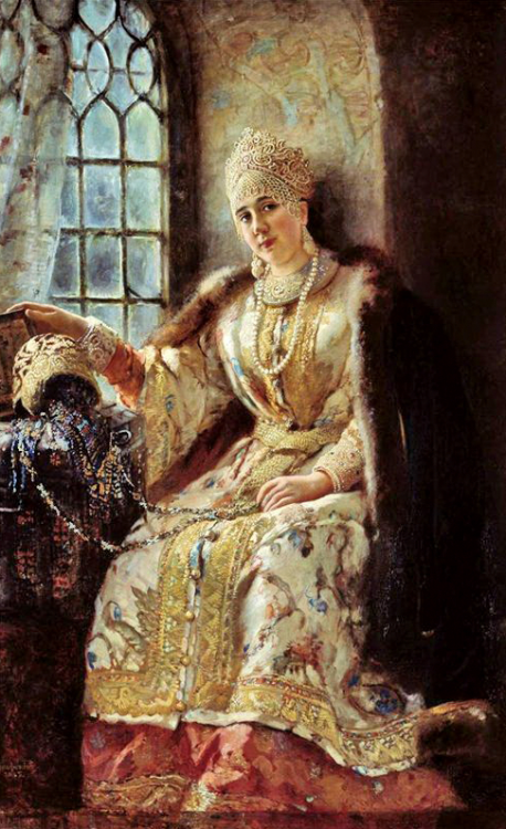 Боярыня у окна (схема)